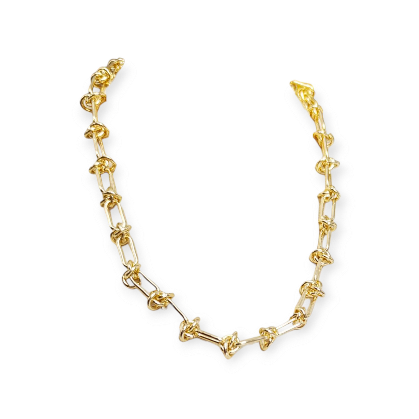 Collar nudo graduable dorado