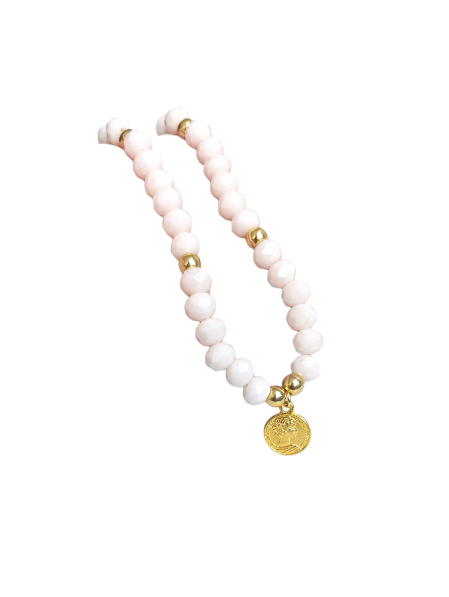 Pulsera murano color crema