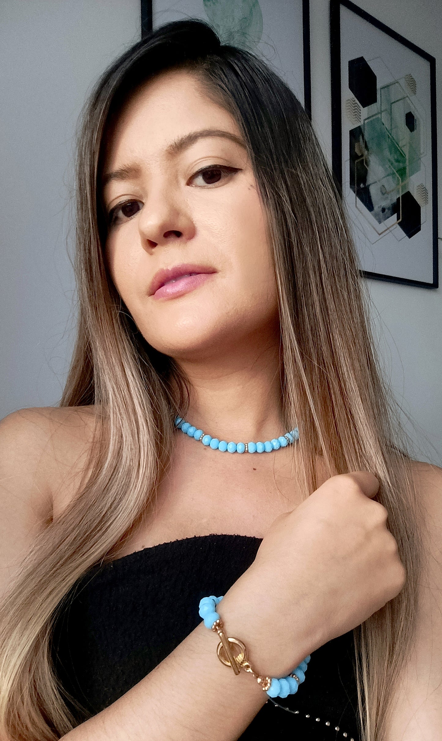 Collar murano azul
