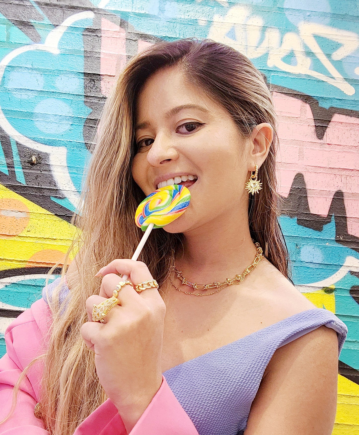 Collar nudo graduable dorado