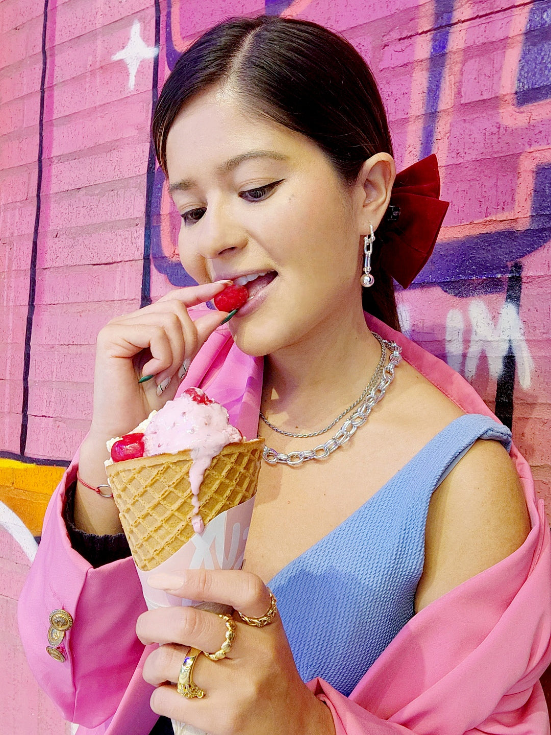 Collar eslabón plateado