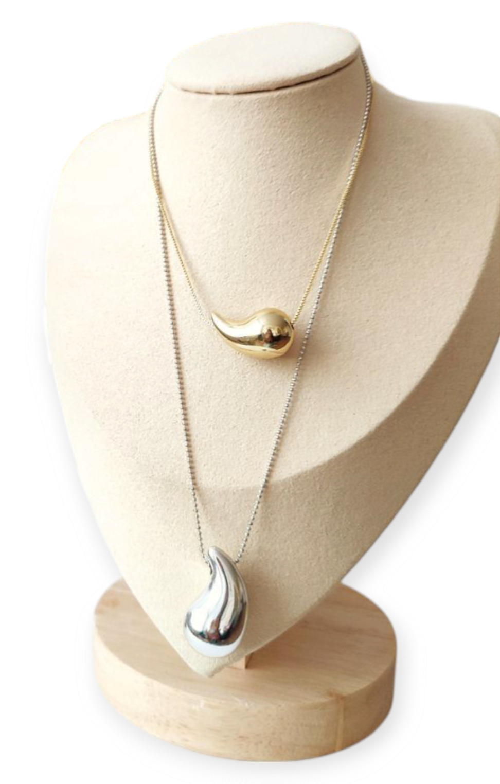 Collar dije gota dorada y plateada