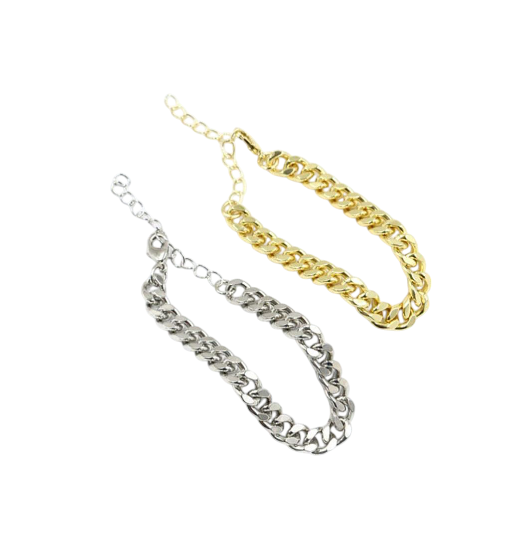 Pulsera entrelazada dorada y plateda