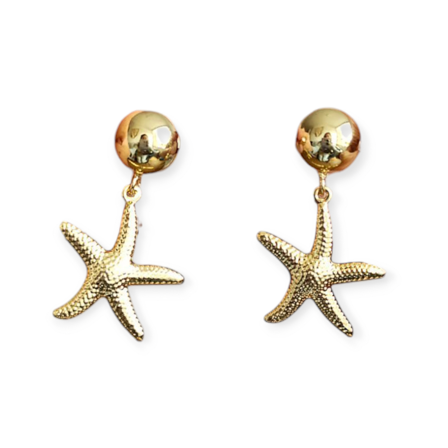 Aretes topo estrella dorada