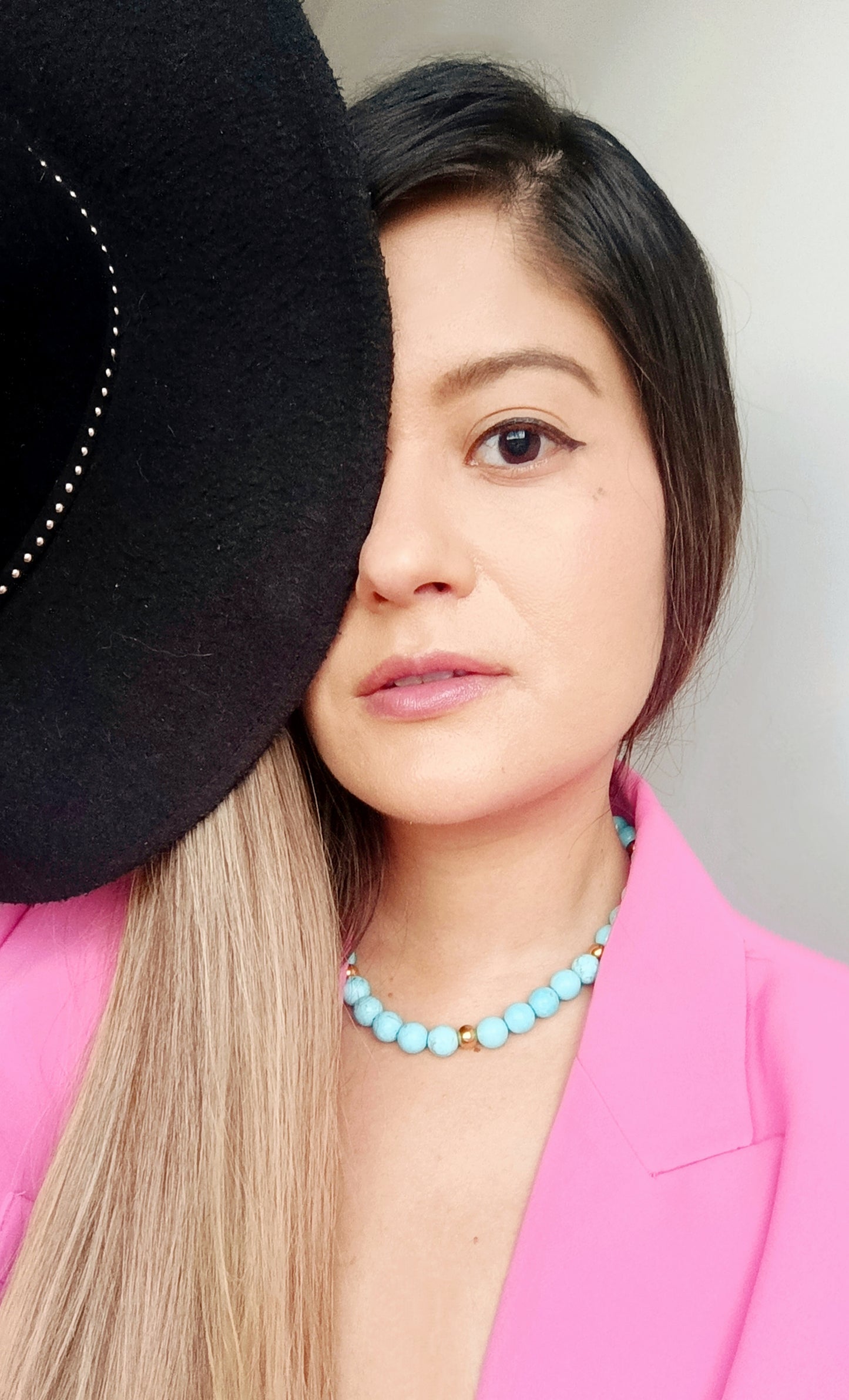 Collar piedras naturales aguamarina