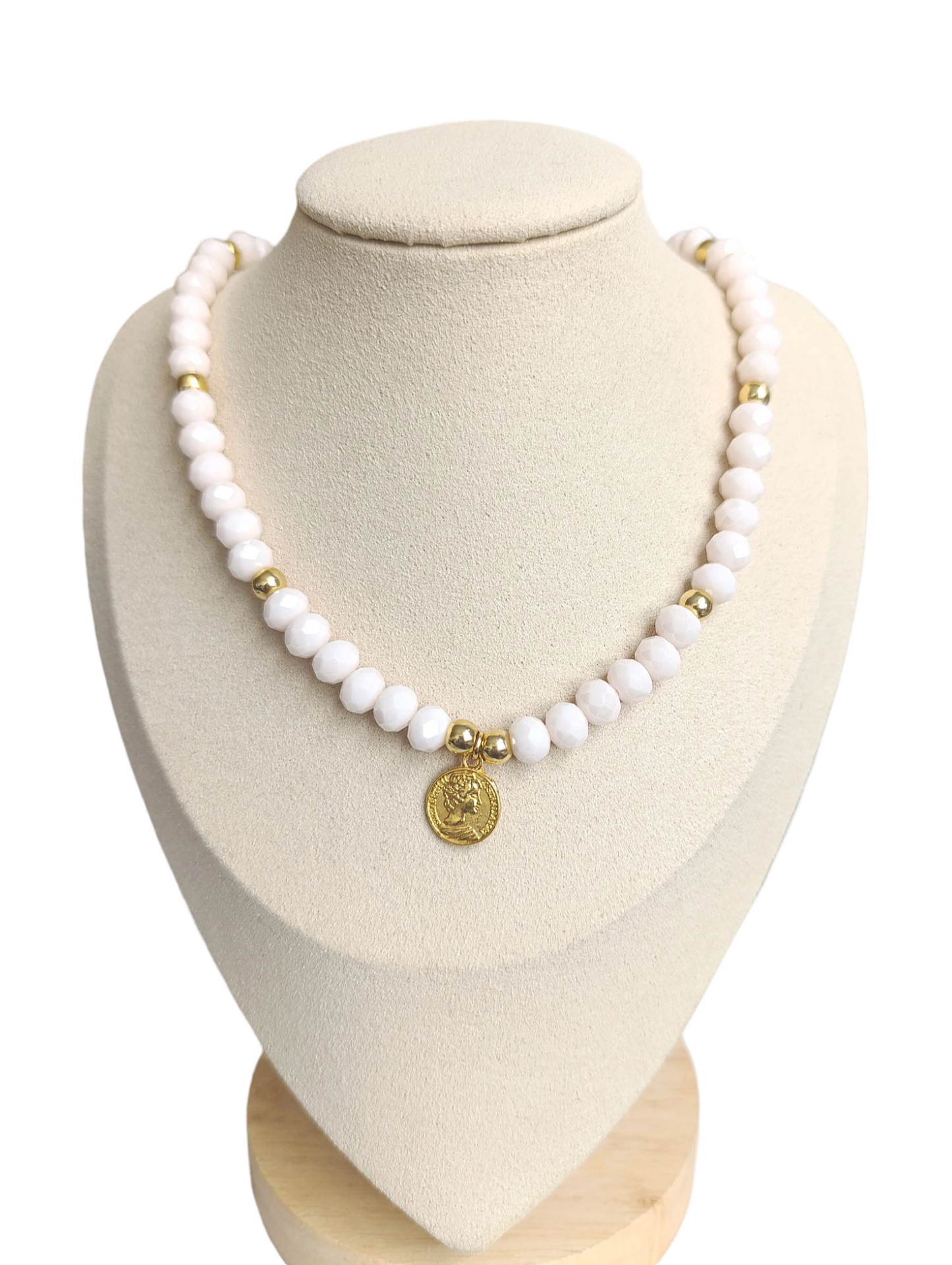 Collar murano color crema